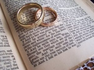 Bible and rings